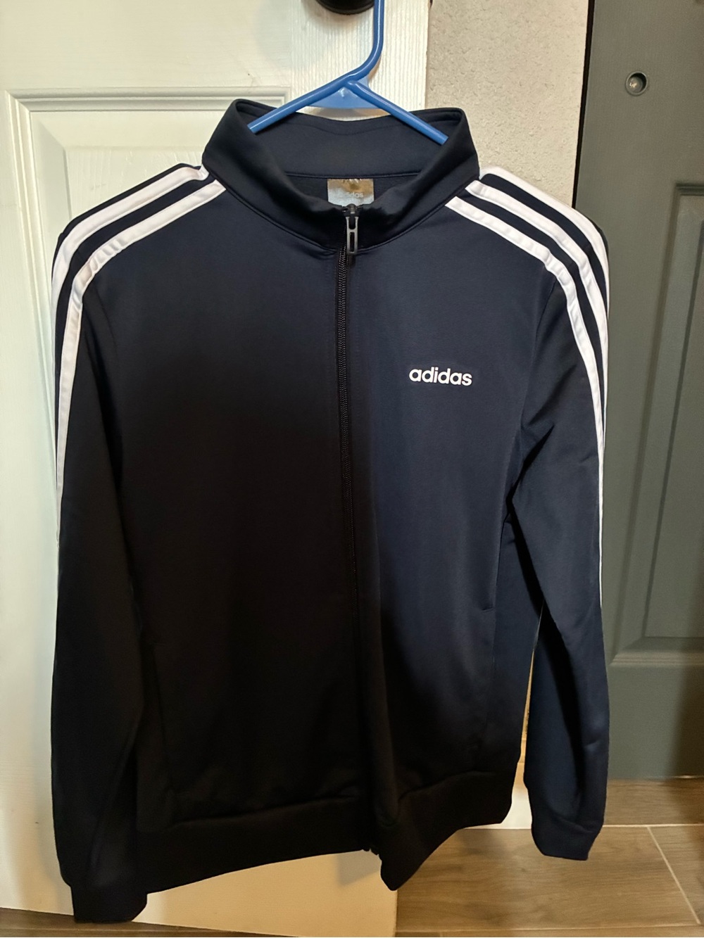 Adidas navy 3 stripe jacket